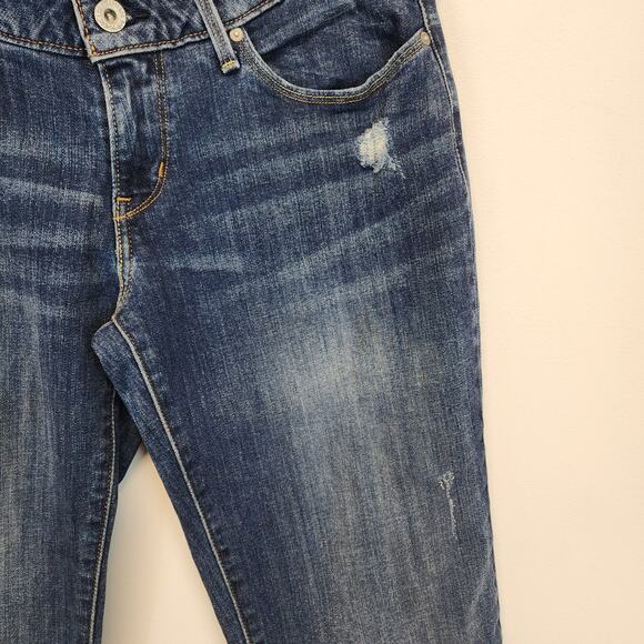 Levis Bold Curve Low Rise Bootcut Jeans Size 29" Blue Distressed Cowgirl Y2K - Picture 4 of 13